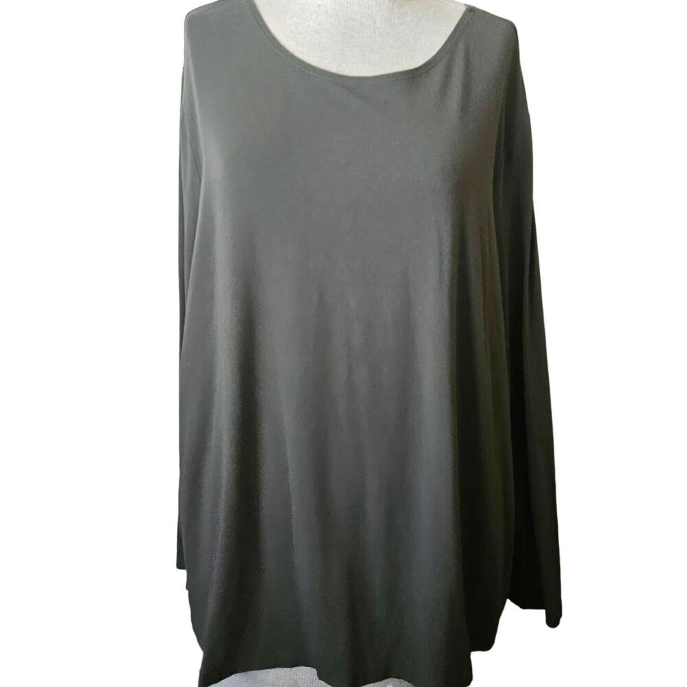 Hunter Green Stretch Long Sleeve Top Size 2X